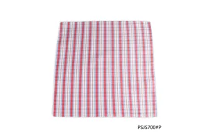 Stilvolles rot blau gestreiftes Polyester Einstecktuch fuer Herren Business Anzug