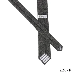 Men's grey herringbone necktie classic business formal wear stylish accessory for office.