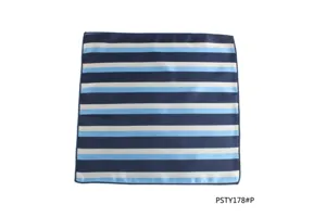 Gestreiftes Einstecktuch für Herren, elegantes Design, hochwertiges Polyester-Taschentuch.