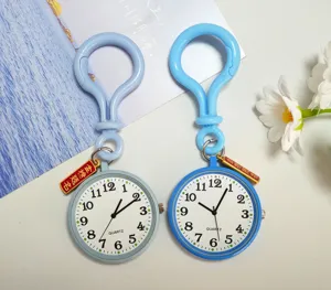 Draagbare studenten kwarts zakhorloge hangende klok sleutelhanger schattig kleurrijk