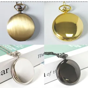 Orologio da tasca vintage classico con catena, movimento al quarzo per uomo donna.