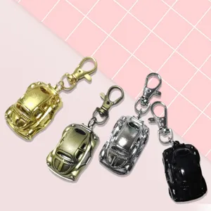 Creatieve cartoon auto sleutelhanger zakhorloge metalen flip horloge vintage stijl kleurrijk.