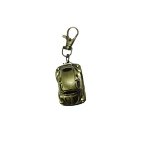 Vintage bronzen auto sleutelhanger metaal klassiek voertuig tas hanger retro cadeau