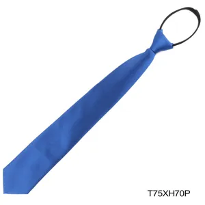 Detailed close-up view of a classic blue zipper tie texture, featuring professional finish.