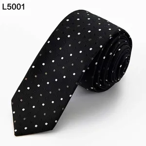 Men's Fashion Narrow Necktie Casual Business Striped Polka Dot Polyester Tie For Daily Office Suit Men Neckwear