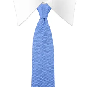 Men's light blue knitted tie with arrow design, perfect for casual and business wear.