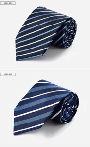 Classic striped silk tie for men, perfect for business formal and wedding wear. High quality.