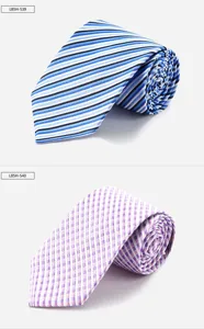 Men's silk tie striped formal business casual suit necktie wedding groom stylish accessory