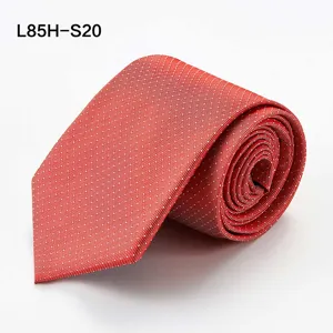 Classic red polka dot silk tie for men, perfect business formal wear and suit accessory.