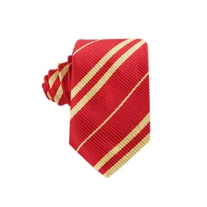 Classic red and yellow striped tie, perfect for daily wear, costume parties or uniform accessorizing.