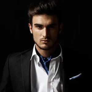 Men Silk Scarf Paisley Floral Pattern Business Formal Ascot Tie Neck Scarf Neckline Scarf Suit Accessories
