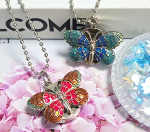 Fashion gradient butterfly pocket watch nurse watch portable keychain pendant student exam clock
