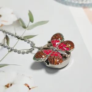 Fashion gradient butterfly pocket watch nurse watch portable keychain pendant watch student