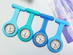 Colorful silicone nurse watch pocket watch silicone fob watch quartz clock for medical staff