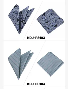 Klassieke paisley en gestreepte heren pochet, elegante pak zakdoek voor zakelijk.