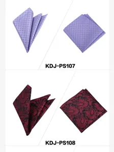 Heren pochette voor pak klassiek gestreept en paisley ontwerp formele zakdoek vierkant