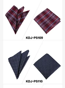 Heren polyester zijde pochet zakdoek pak met klassieke ruiten en stippen patronen stijlvol.