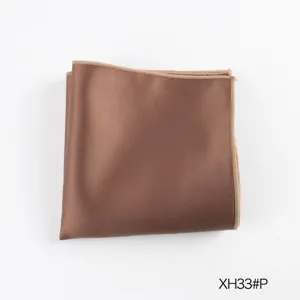 Bruine pochet voor heren pak zijde zakdoek huwelijk zakelijke mode accessoire.