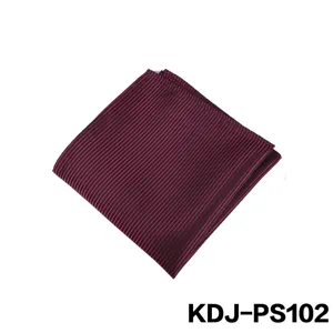 Gestreept heren pochet voor pak, klassieke rood-zwarte zijden zakdoek voor formele herenkleding.