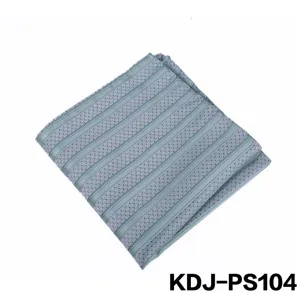 Heren gestreept polyester pochet, klassiek stippen patroon pak zakdoek voor formele stijl.