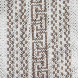 Knit tote bag detailed texture close-up, showing geometric woven pattern design style.