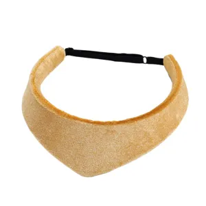 Gold velvet crown headband baroque style sparkling hair hoop for women party wear