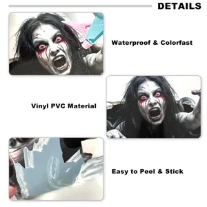 Halloween scary ghost wall sticker waterproof vinyl PVC horror floor decal spooky decor