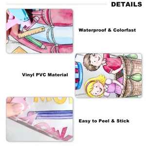 Cartoon hot air balloon wall stickers waterproof vinyl PVC material easy to peel and stick decor