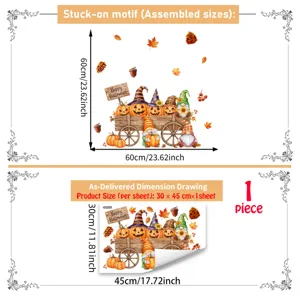 Halloween Wandsticker Abnehmbare PVC Aufkleber Gruselig Geist Schloss Kürbis Totenkopf Blume Wasserdichte Tapete Für Party Zuhause Dekoration