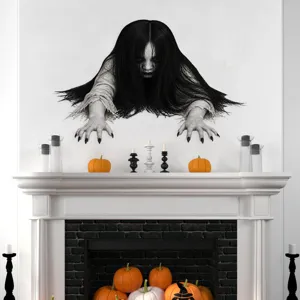 Halloween 3D creepy ghost wall sticker crawling horror decal for home party detail view