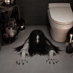 Halloween scary 3D ghost floor sticker removable self-adhesive spooky home decor decal