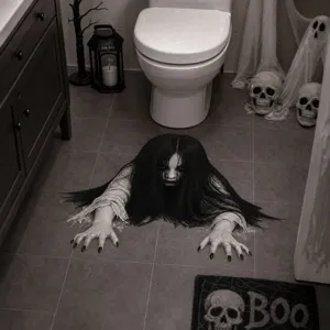 Halloween floor sticker 3D ghost scary home decor spooky party decoration 1pc