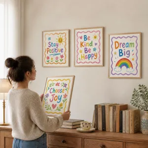 Inspirierende englische Kunstleinwand Malerei Heimdekor für Schlafzimmer Wohnzimmer Wandbehang