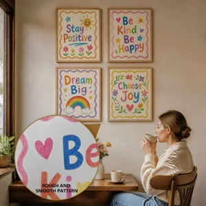 Inspirierendes Wandbild Set mit Zitaten, Diatomeenerde Rollbild für die Heimdekoration.