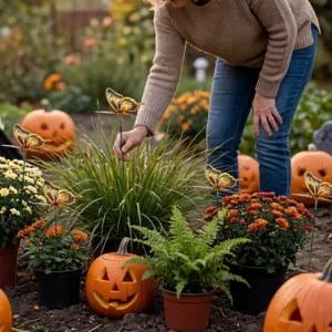 Halloween vlinder tuinstekkers decoratieve gazonprijzen voor buitenplantenpotten decor