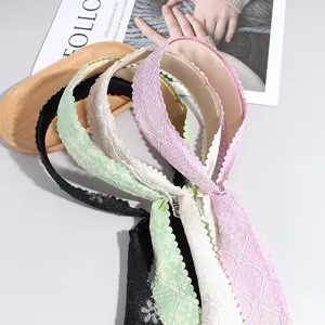 Diadema de encaje estilo dulce coreano con lazo accesorio para el cabello de moda