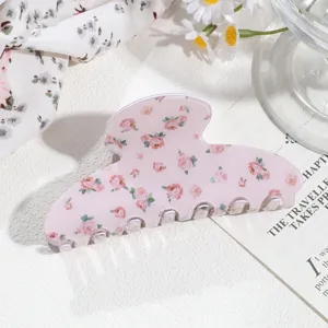 Süße rosa Blumen Haarklammer für Damen, mini Haargreifer für schöne Alltagsfrisuren.