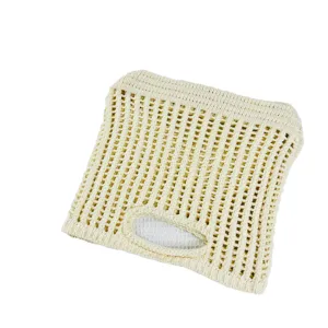 Sac cabas tissé ajouré en tricot beige sac de plage décontracté couleur unie style