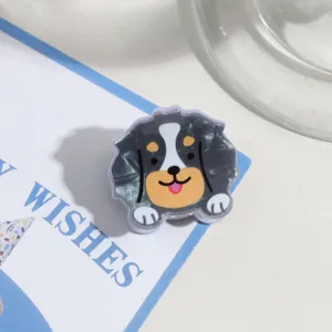 Süße Cartoon Welpe Haarklammer süße Acryl Tier Haaraccessoire für Damen Alltagsstyling Look