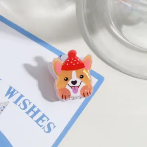 Süße Cartoon Corgi Haarklammer süßes Harz Tier Haaraccessoire für Frauen und Mädchen