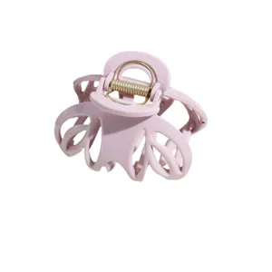 Minimalist solid color hollow pumpkin hair claw clip for thick hair, elegant main product view.