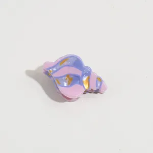 Mini pince à cheveux coquillage accessoire acétate mignon pour femmes frange douce.