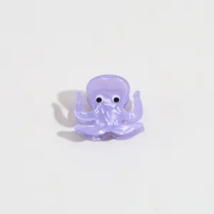Adorable pince à cheveux pieuvre violette mini pince acétate pour jolies coiffures.
