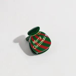 Navidad mini pinza de pelo rojo verde bolsa de regalo diseño lindo accesorio detalle