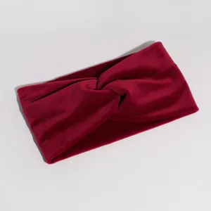 Solid color velvet twist headband, stylish and comfortable hair accessory for daily wear.
