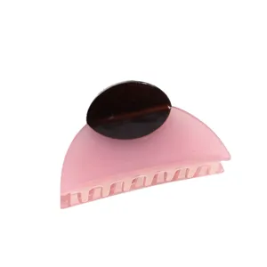 Elegante molletta per capelli semicircolare in acetato, artiglio bicolore minimalista donna.