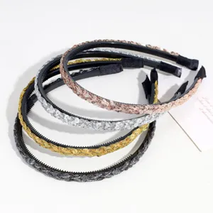 Metalen gevlochten haarbanden met tanden, stijlvolle haaraccessoires voor dames dagelijks gebruik.
