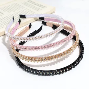 Sparkling crystal beaded headbands set, fashionable hair accessories for women and girls daily wear.