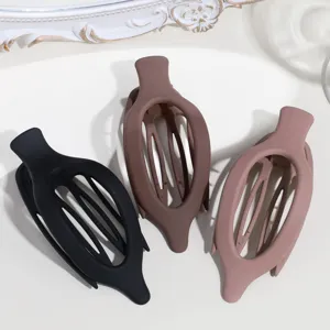 Morsetto per capelli ovale opaco monocolore clip banana elegante accessorio per acconciature donna