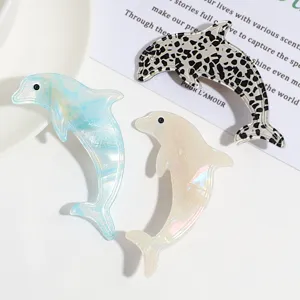 Bonitos pasadores de pelo de delfín de acetato accesorios de animales para el uso diario.